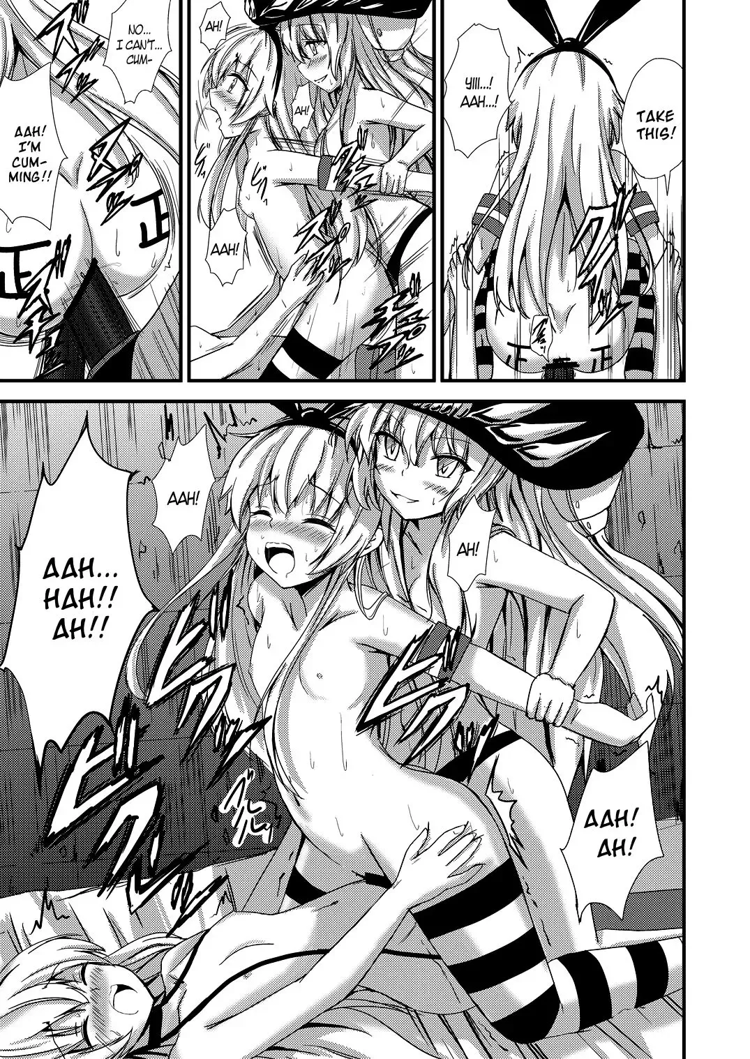 [Aikawa Ryou] Kuubo Wo-Kyuu-chan no Shimakaze Yuri Dorei Choukyou ~3P Choukyou Hen~ | Standard Carrier Wo-Class Shimakaze's Yuri Slave Training ~Threesome Training~ Fhentai - Page 20