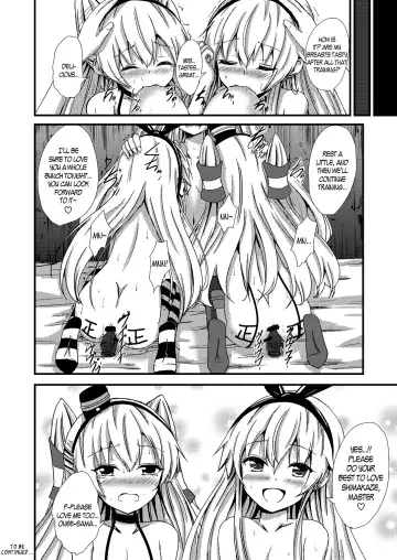 [Aikawa Ryou] Kuubo Wo-Kyuu-chan no Shimakaze Yuri Dorei Choukyou ~3P Choukyou Hen~ | Standard Carrier Wo-Class Shimakaze's Yuri Slave Training ~Threesome Training~ Fhentai - Page 21