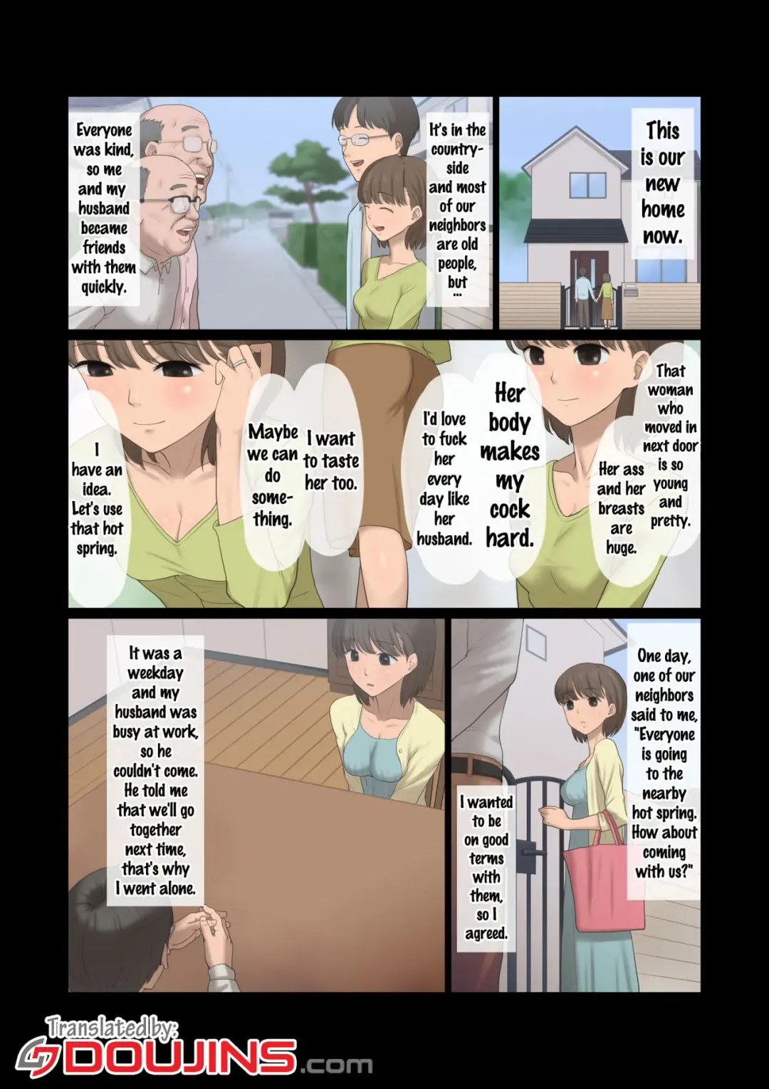Kinjo no Ojii-san ni Onsen ni Tsureteikarete Okasareta Wakazuma Fhentai - Page 2