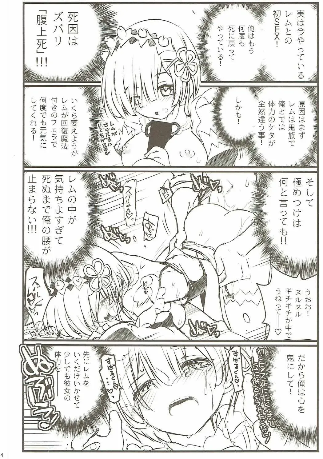 [Aka Marl] Rem to Ichaicha Shinimodori Fhentai - Page 4
