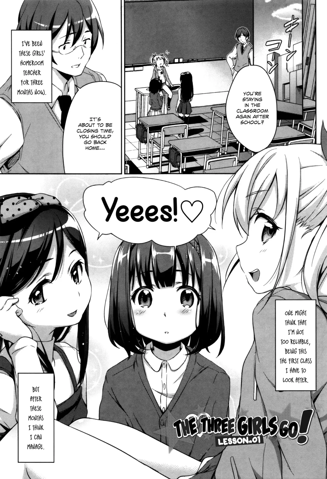 [Hashibiro Kou] Sanbiki ga Yuku! | The Three Girls Go! Fhentai - Page 1