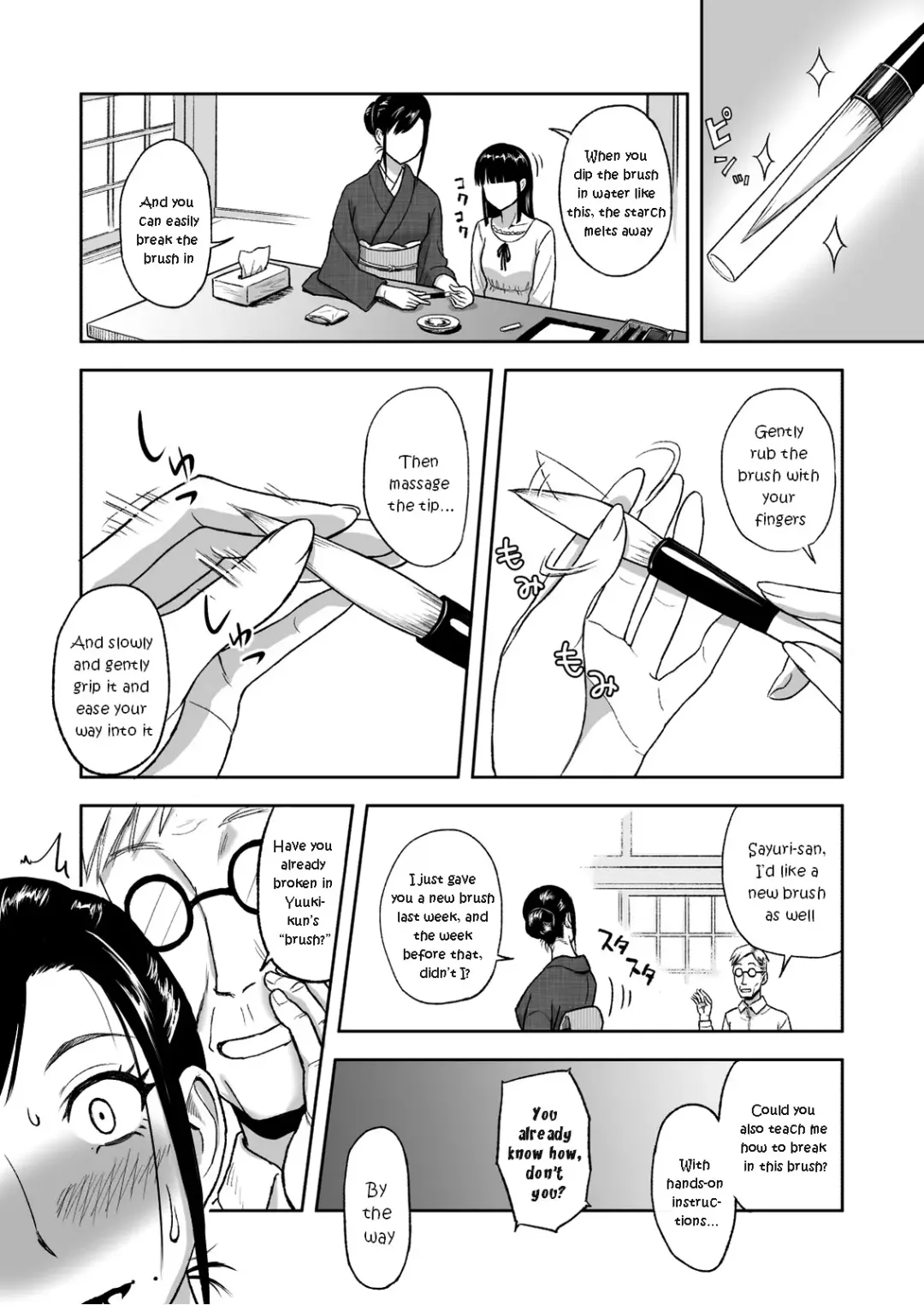 [Tadano Kushami] Haha ga Taisetsu ni Shite Iru Fude | Mother's Beloved Brush Fhentai - Page 4