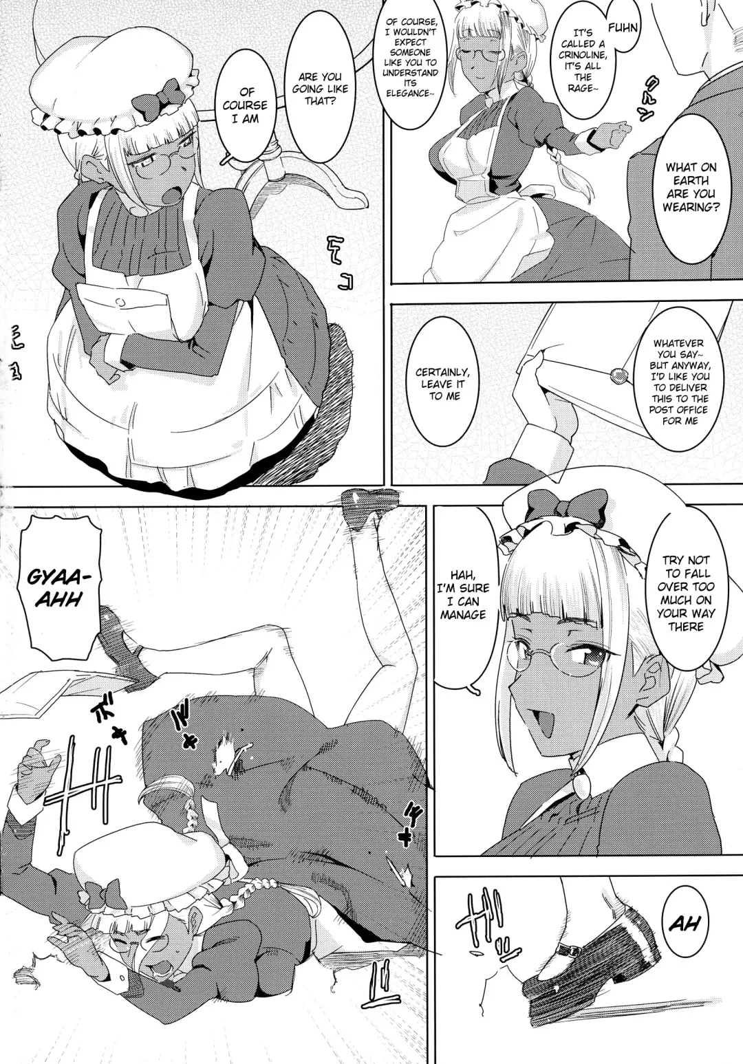 [At] Tensai! Kasshoku Kokumaro Funnyuu Maid!!! | Genius! Milk-spraying Creamy Brown Maid! Fhentai - Page 4