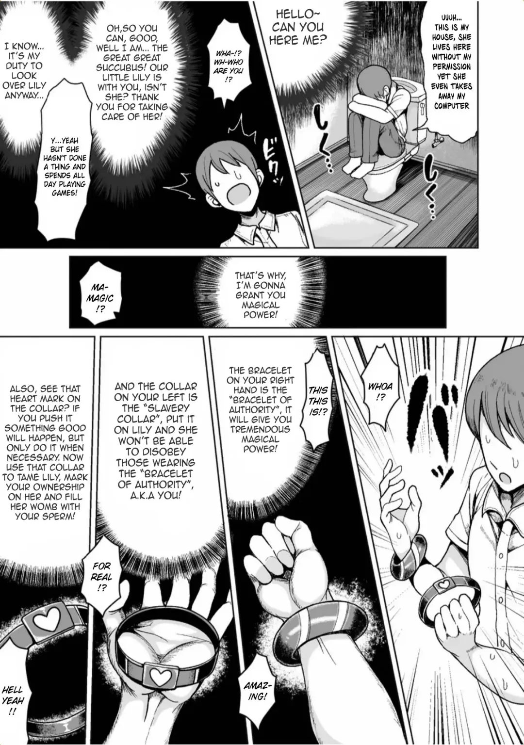 [Motsuaki] Namaiki Loli Succubus o Mahou no Kubiwa de Onahole ni Shichae!! | Turning a Loli Succubus into a Sex Sleeve with the Magic Collar!! Fhentai - Page 3