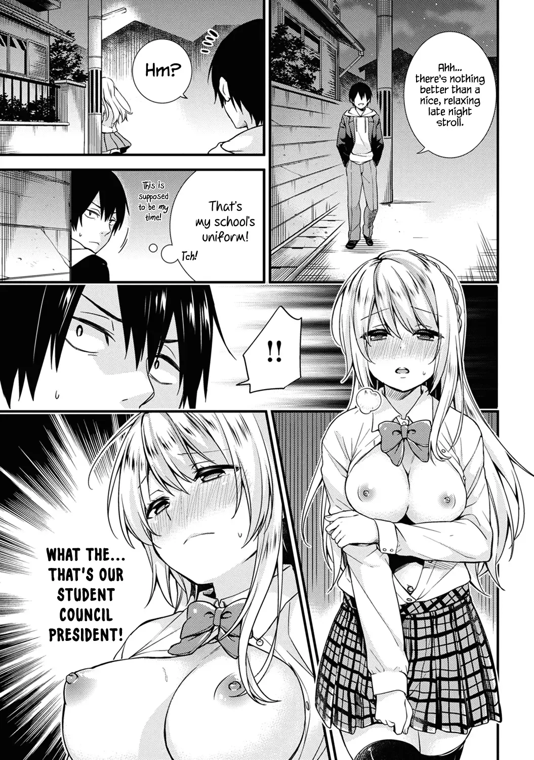 [Sorani] Gakuen no Ojou-sama ga Roshutsukyou no Dohentai datta Hanashi | The Academy Princess is Actually a Perverted Exhibitionist Ch. 1 Fhentai - Page 1