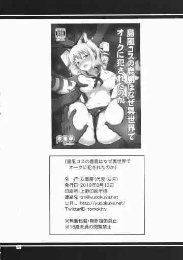 [Tomokichi] Shimakaze Cos no Kashima wa Naze Isekai de Orc ni Okasareta no ka Fhentai - Page 29