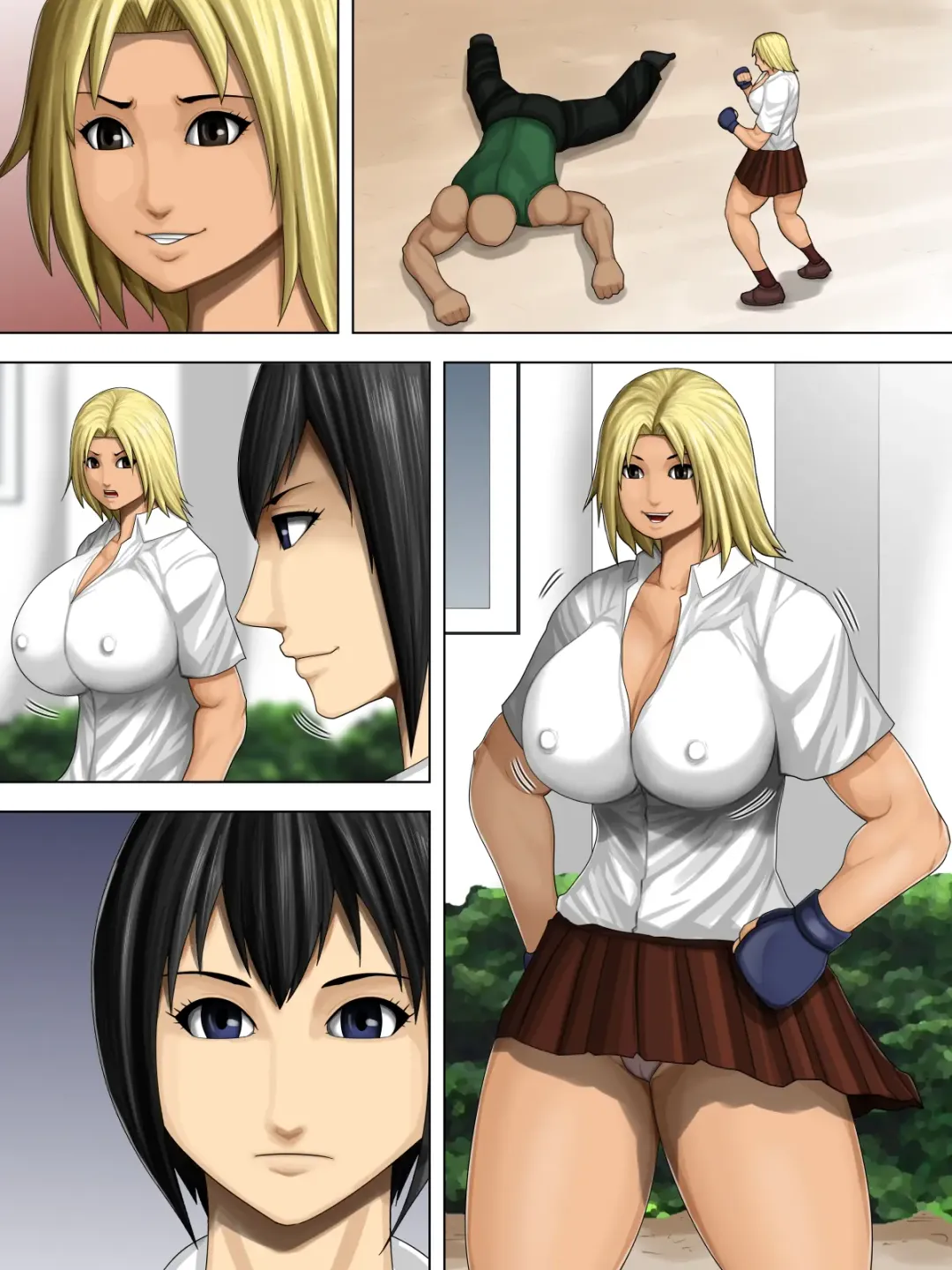 [Takasaki Jiro] Furyou Musume vs Aiki Jujitsu -Furyou Musume ga Juurin Sareru Kakutou Eroryona Manga- Fhentai - Page 32