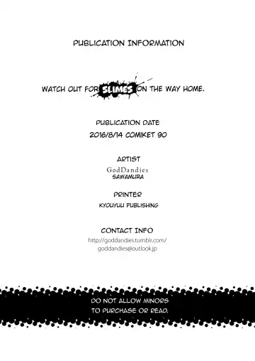 [Sawamura] Kaerimichi wa Slime ni Kiotsukete. Fhentai - Page 21