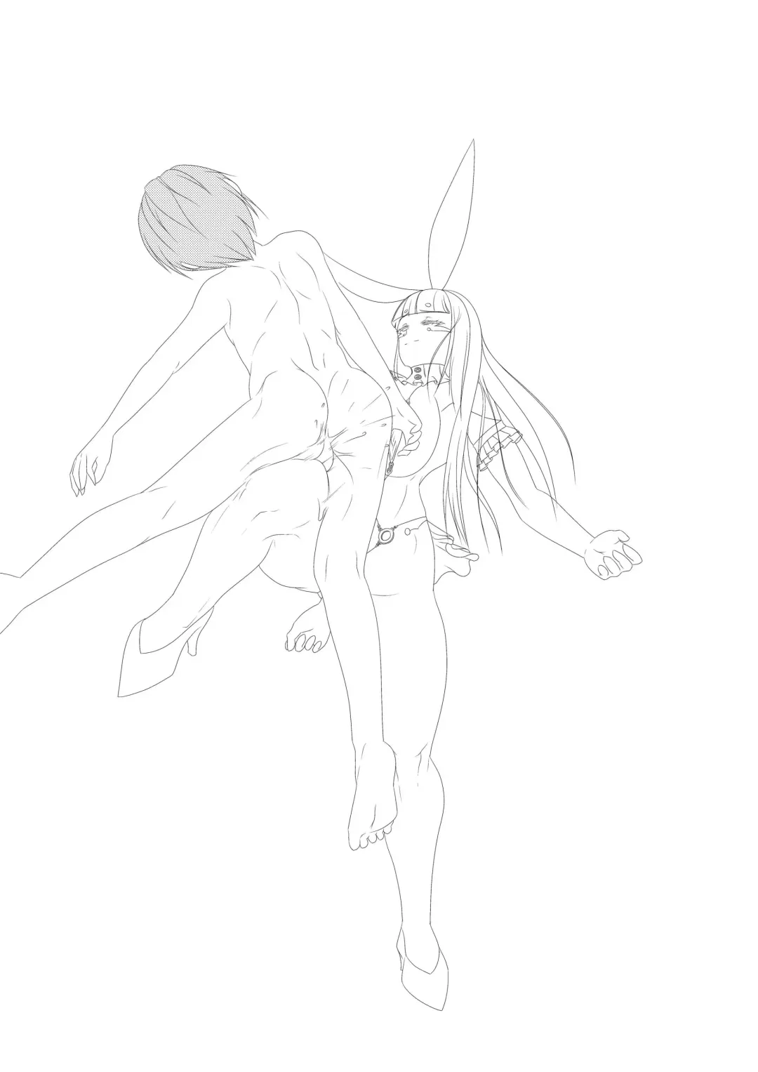 淫膝１９ページ（ほぼ線画） Fhentai - Page 18