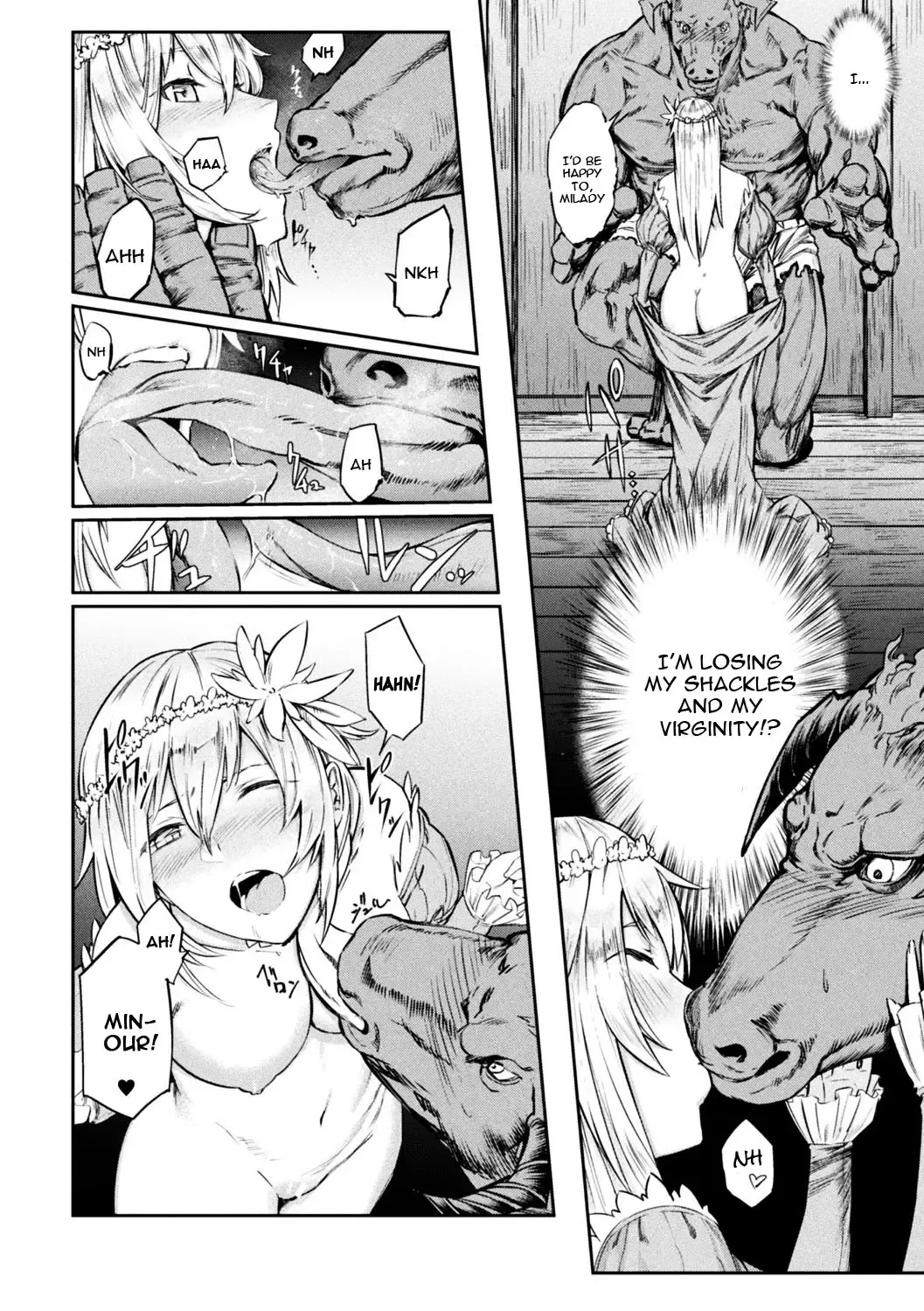 [Hihiyama Yokikana] Tensei Shite Minotauros ni Natta Ojou-sama ni Semarareta ken Fhentai - Page 4