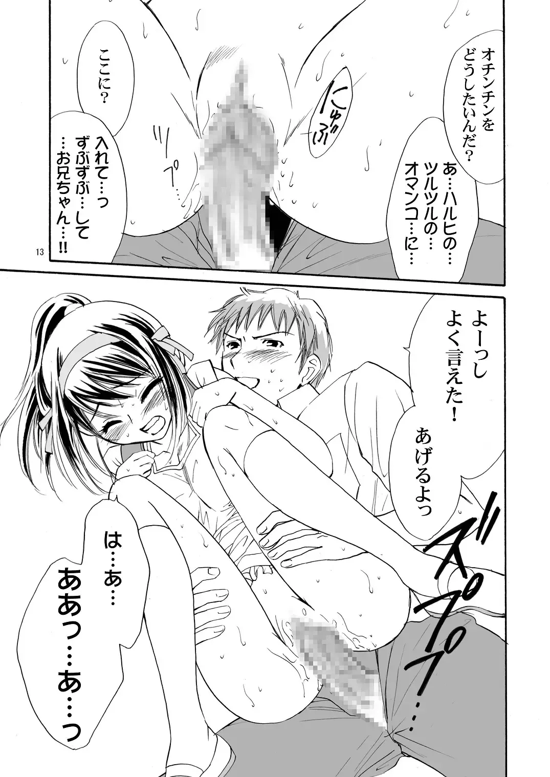 [Kandanchi] Suzumiya Haruhi-san no Kiken na Ai Taiken Fhentai - Page 14