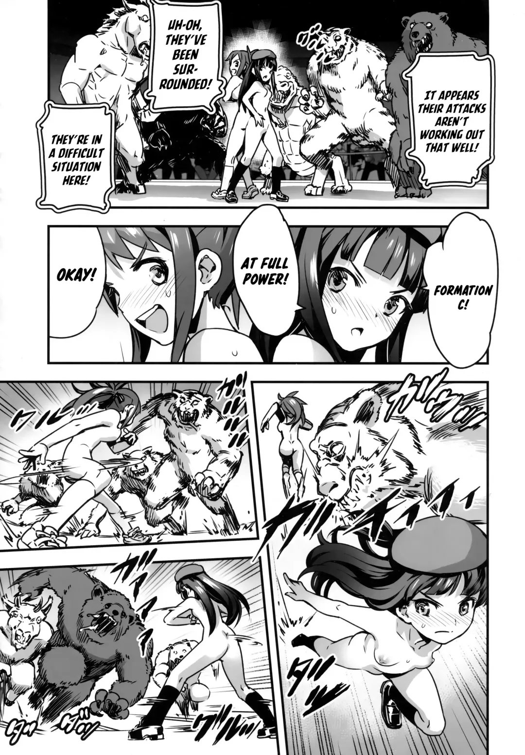 [Nanashi] Hadakahime Honoka San Kyodai Osubuta vs Chounouryoku Shoujo! Fhentai - Page 19