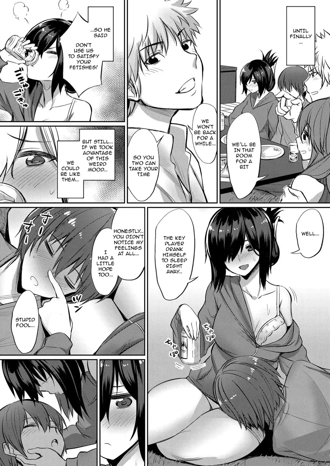 [Yasu] Horoyoi 3P Sex Lesson ~Yuujin Couple Koi no Tehodoki~ | Tipsy Threesome Sex Lesson ~Romance Training with a Friendly Couple~ Fhentai - Page 3