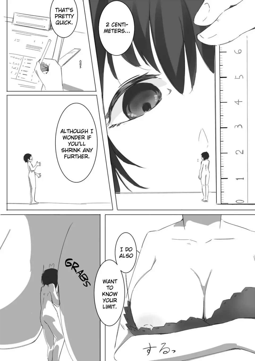 [Marushamo] Shukushou Kensa | Shrinking Examination Fhentai - Page 13