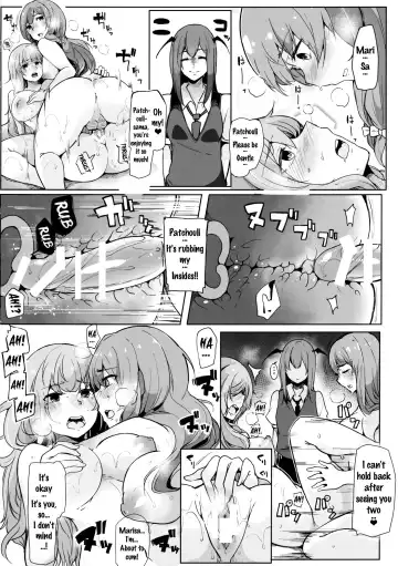 [Puyocha - Sakurayu Hal] Koakuma ga Marisa ni Patchouli to no Ai o Misetsukechau? Hon | Koakuma Lets Marisa Show Her Love For Patchouli? Hon Fhentai - Page 12