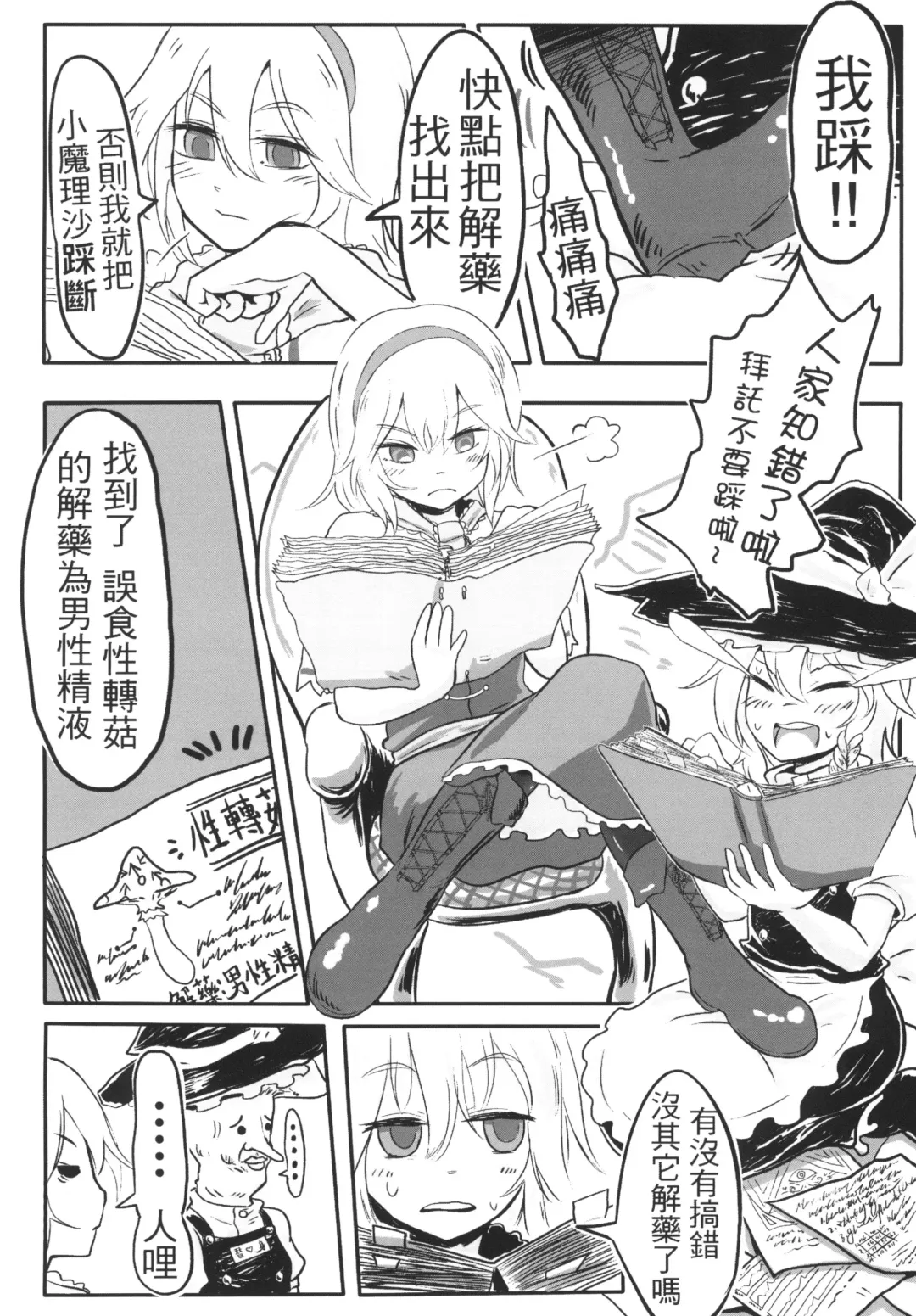 [Dokukinokozin] Gensoukyou no Otokonoko - Kirisame Marisa / Alice Margatroid Hen | 幻想鄉的男之娘 - 霧雨魔理沙 / 愛莉絲・瑪嘉托洛伊德篇 Fhentai - Page 8