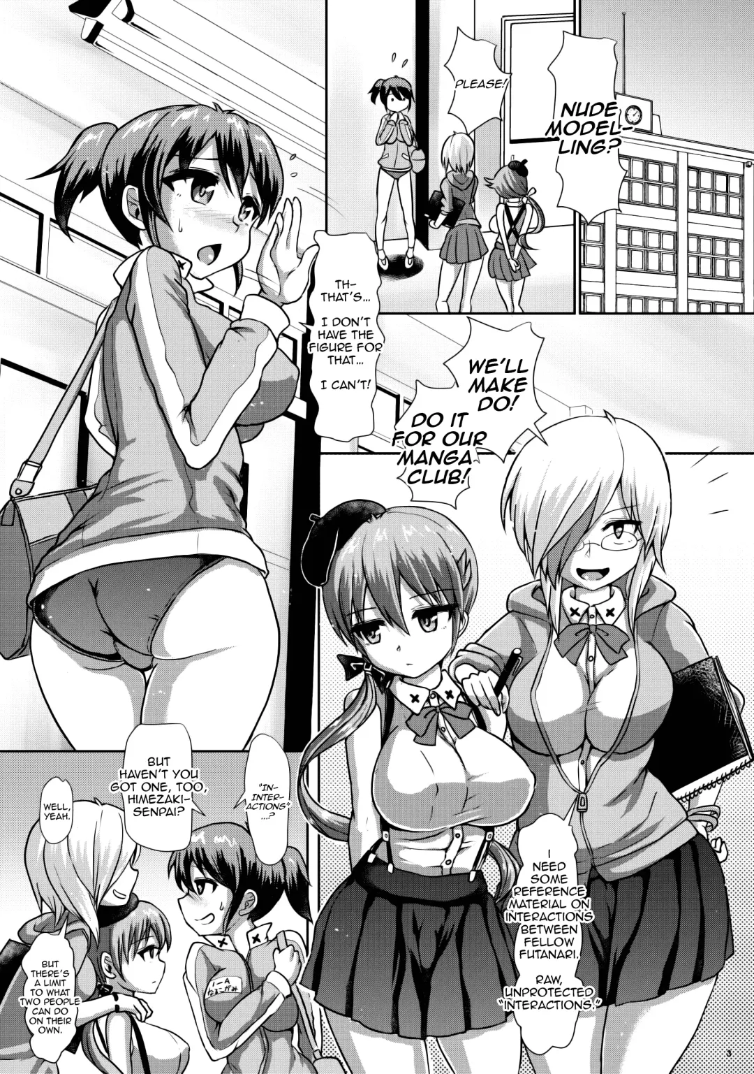 [Hakaba Yodomu] Futaman! -Houkago Shasei Sketch- | Futaman! -After school ejaculation sketch- Fhentai - Page 3
