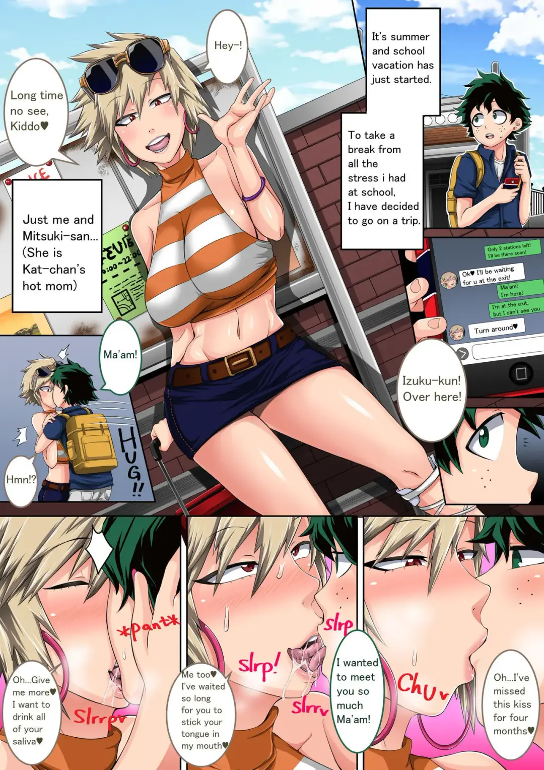 [Juna Juna Juice] Boku no Harem Academia Bakugou Mama to no Natsuyasumi "Zenpen" Fhentai - Page 3