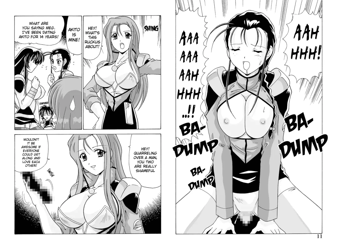 [Watanabe Yoshimasa] Yurika VS Megumi Kannai no Taiketsu | Yurika vs Megumi: Confrontation Inside The Ship Fhentai - Page 11