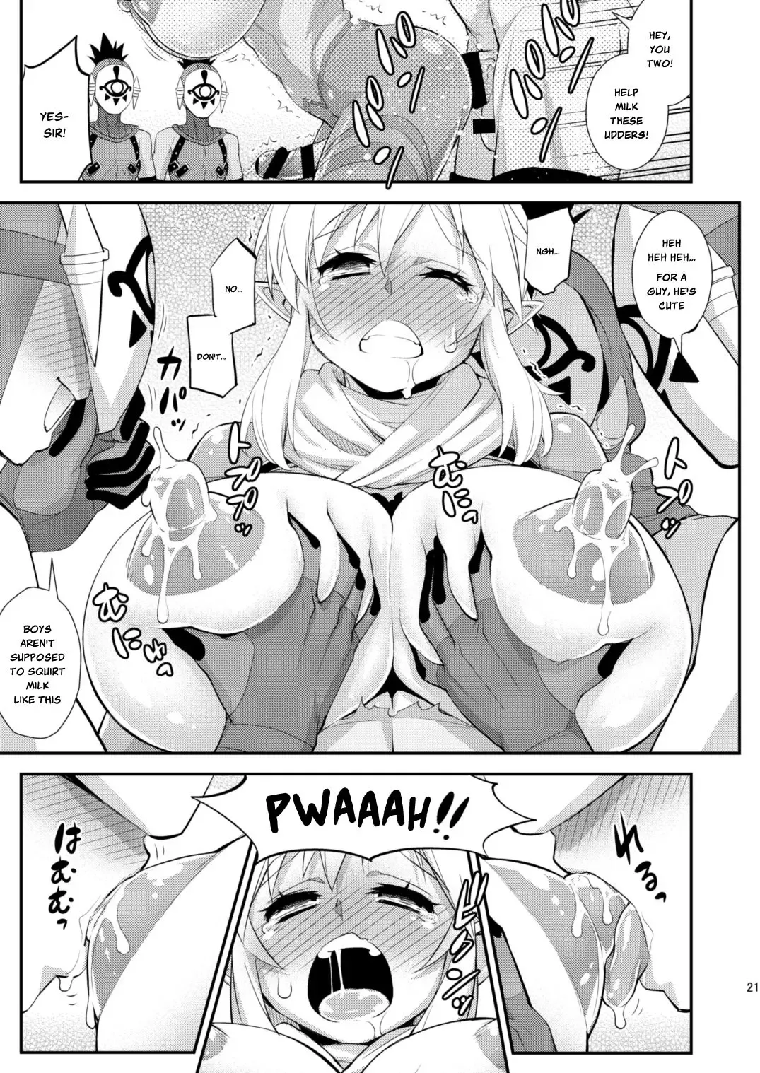 [Katou Jun] Ibuki no Yuusha Kyousei Kyonyuuka Kikiippatsu! | Breath of the Hero : Crisis of the Forced Huge Breast Growth! Fhentai - Page 19