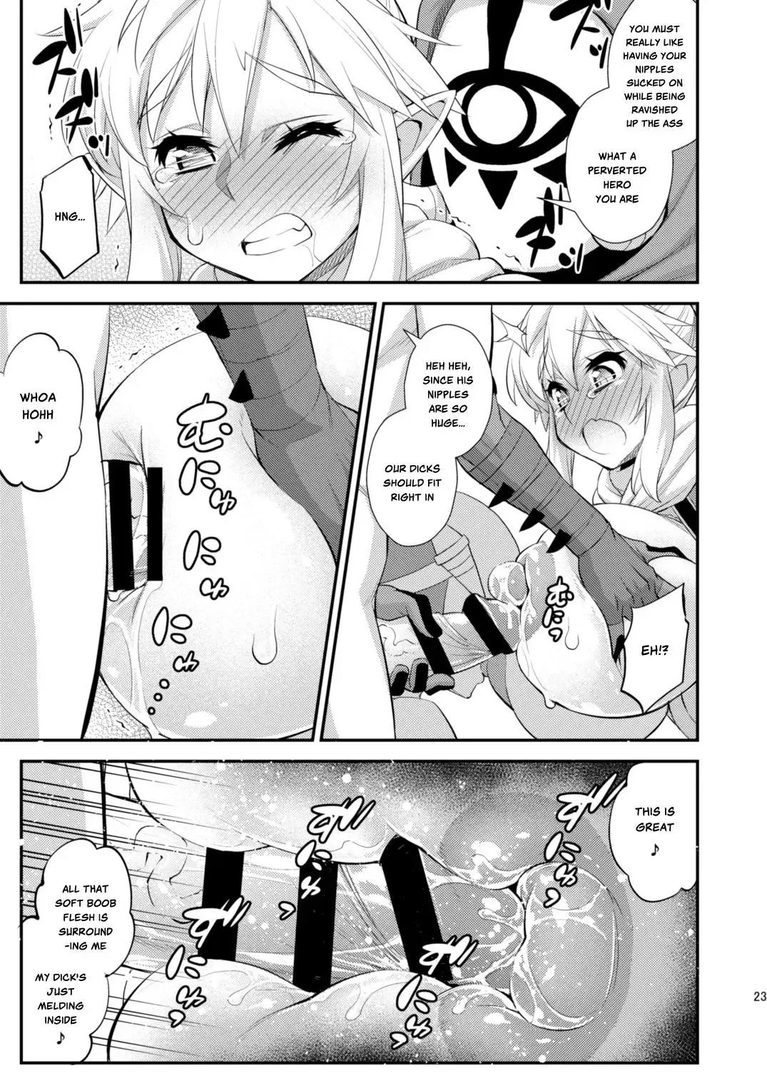 [Katou Jun] Ibuki no Yuusha Kyousei Kyonyuuka Kikiippatsu! | Breath of the Hero : Crisis of the Forced Huge Breast Growth! Fhentai - Page 21