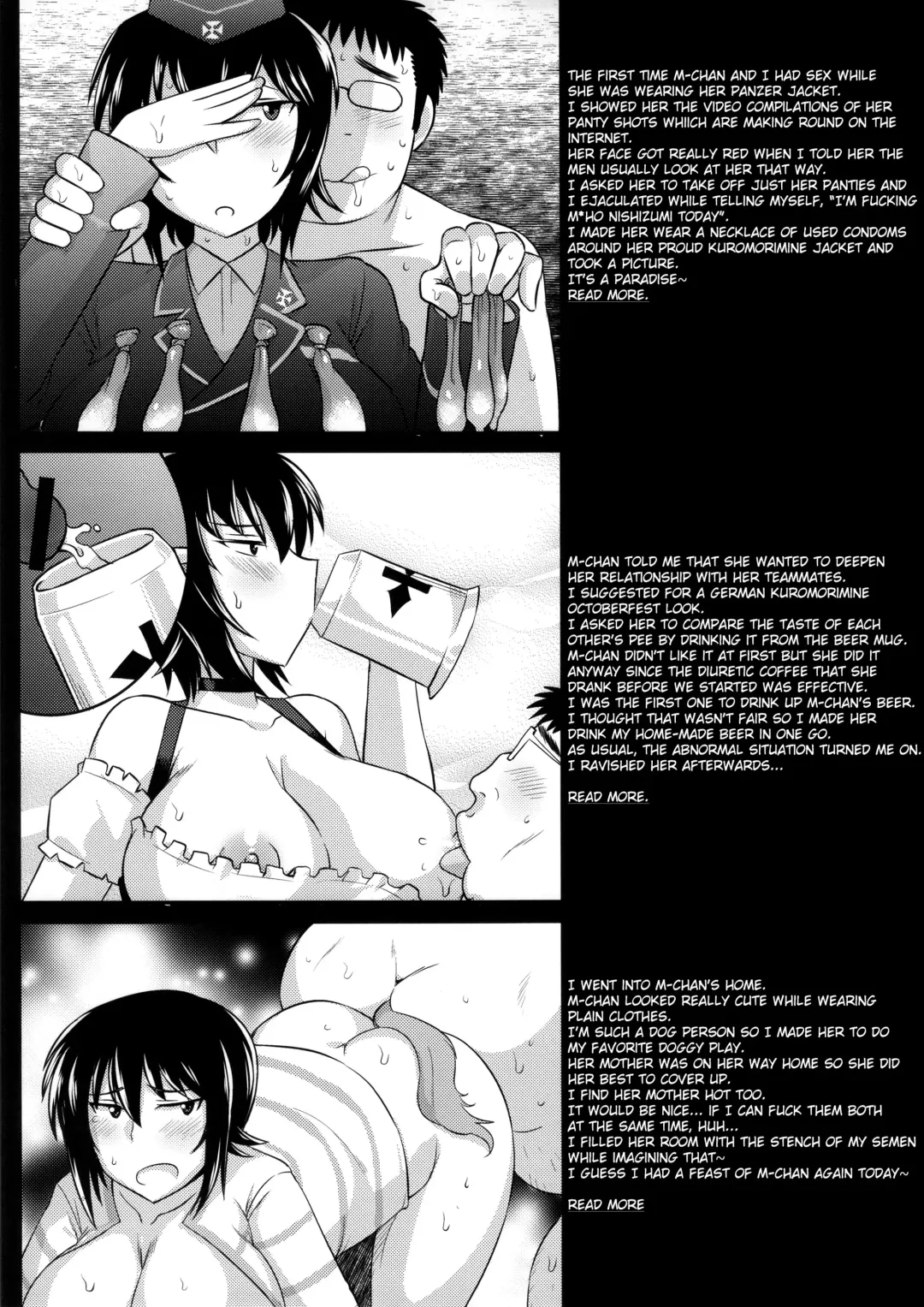 [Deep Valley] Girls & Semen 2 ~Nishizumi Maho ga Sukebe Oyaji to Enkoudou Shoubu! Seishi Tekkoudan Shuuchuu Shageki de Shojomaku Soukou Kantsuu & Dengeki Seishoku Sakusen Sarechau Hon~ Fhentai - Page 16