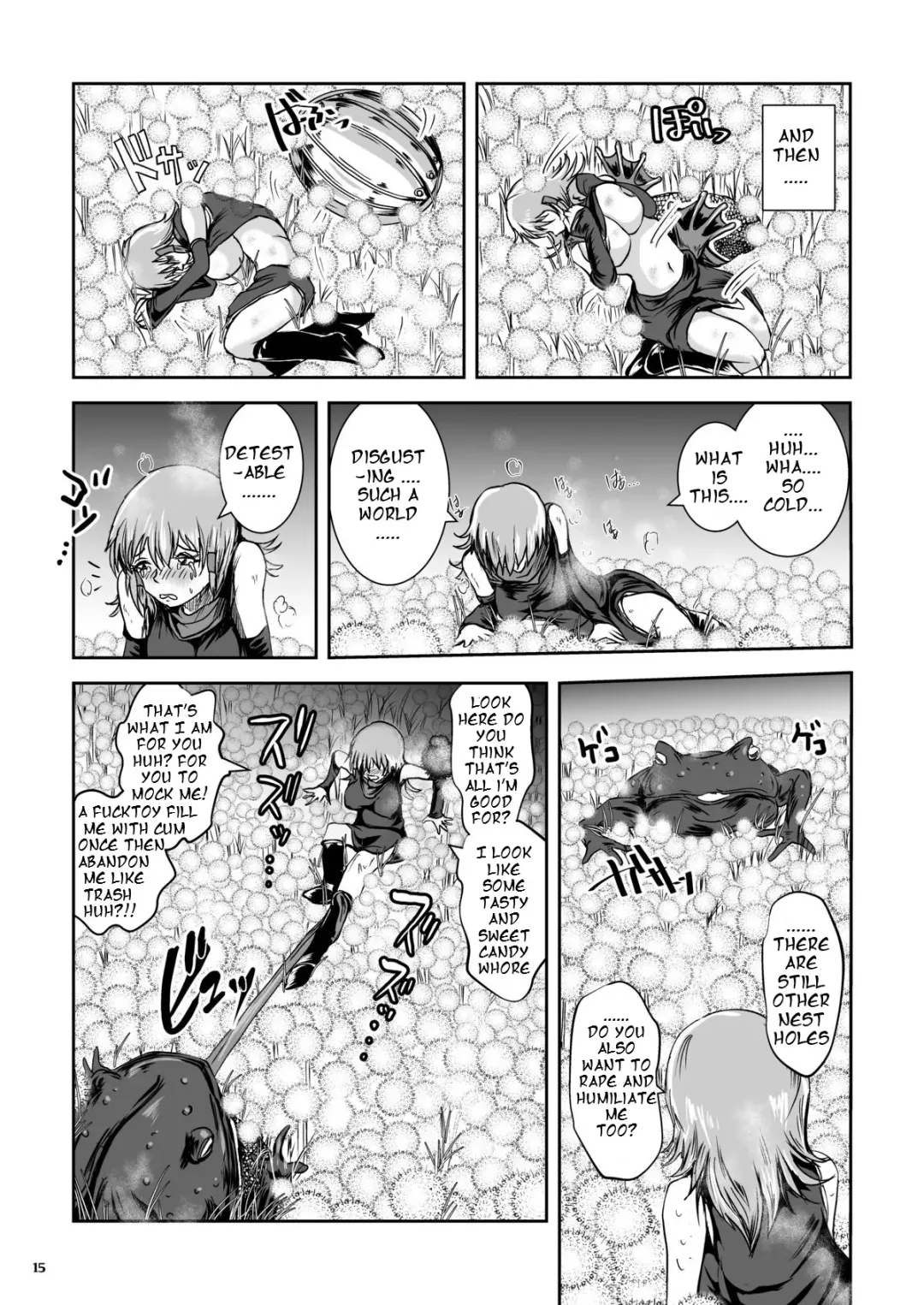 [Takaishi Fuu] Atsui Suana de Ase-Ippai no Kaeru Kan Fhentai - Page 15