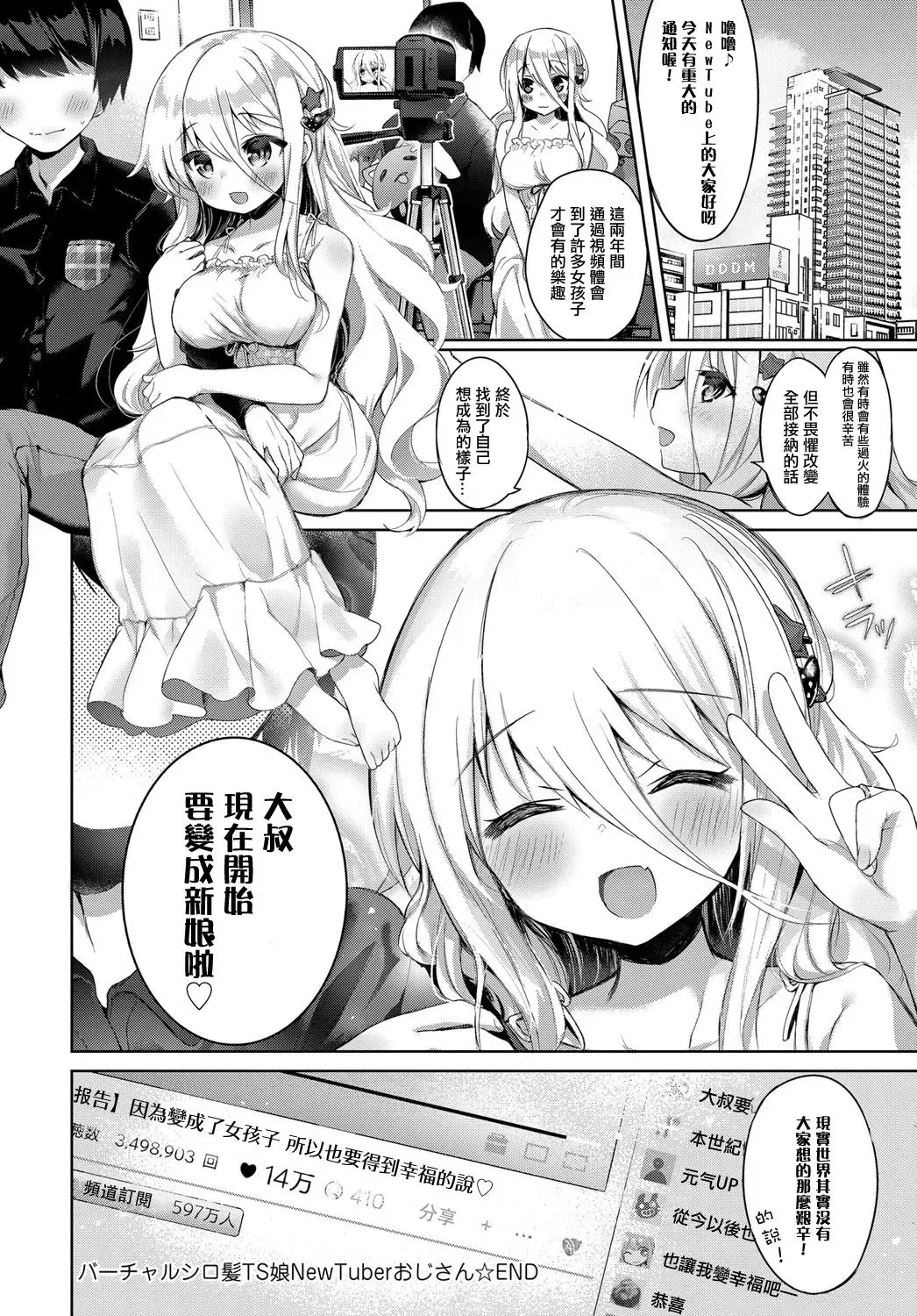 [Kurimoti Tiduru] Virtual Shirokami TS Musume NewTuber Oji-san | Virtual White-haired Gender Bender Newtuber Oji-san Fhentai - Page 26