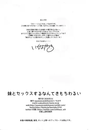 [Ichihaya] Imouto to Sex Suru nante Kimochi Warui Fhentai - Page 26
