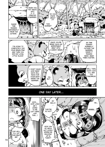 [Hansharu - Oseron] Taima Miko Rinka Tanuki Hen | Exorcist Shrine Maiden Rinka and the Strange Tanuki Fhentai - Page 16