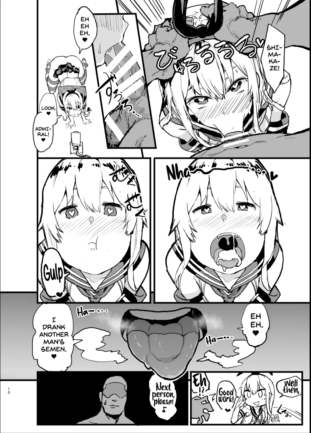 [Oosawara Sadao] Futokutei Tasuu no Otoko to Berochuu Sex Suru Shimakaze Netorase Bon | A Book Where Shimakaze Has Passionate Netorase Sex With a Large Number of Men Fhentai - Page 10