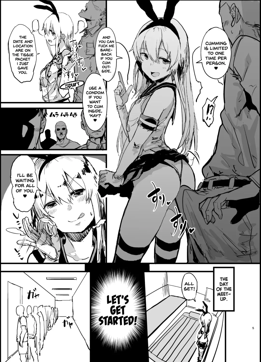 [Oosawara Sadao] Futokutei Tasuu no Otoko to Berochuu Sex Suru Shimakaze Netorase Bon | A Book Where Shimakaze Has Passionate Netorase Sex With a Large Number of Men Fhentai - Page 5
