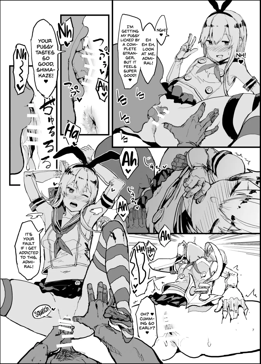 [Oosawara Sadao] Futokutei Tasuu no Otoko to Berochuu Sex Suru Shimakaze Netorase Bon | A Book Where Shimakaze Has Passionate Netorase Sex With a Large Number of Men Fhentai - Page 7