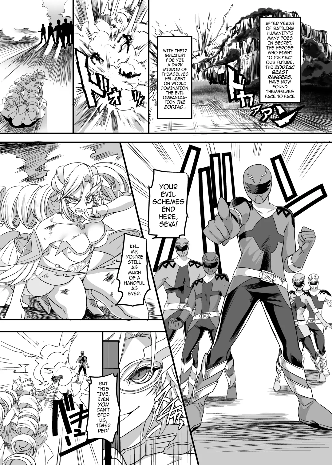 [Kouji] Juunishin Tiger Red ~Otosare Yuganda Seigi no Yukue~ | Zodiac Beast Ranger Tiger Red ~A Path of Justice, Warped and Corrupted~ Fhentai - Page 2