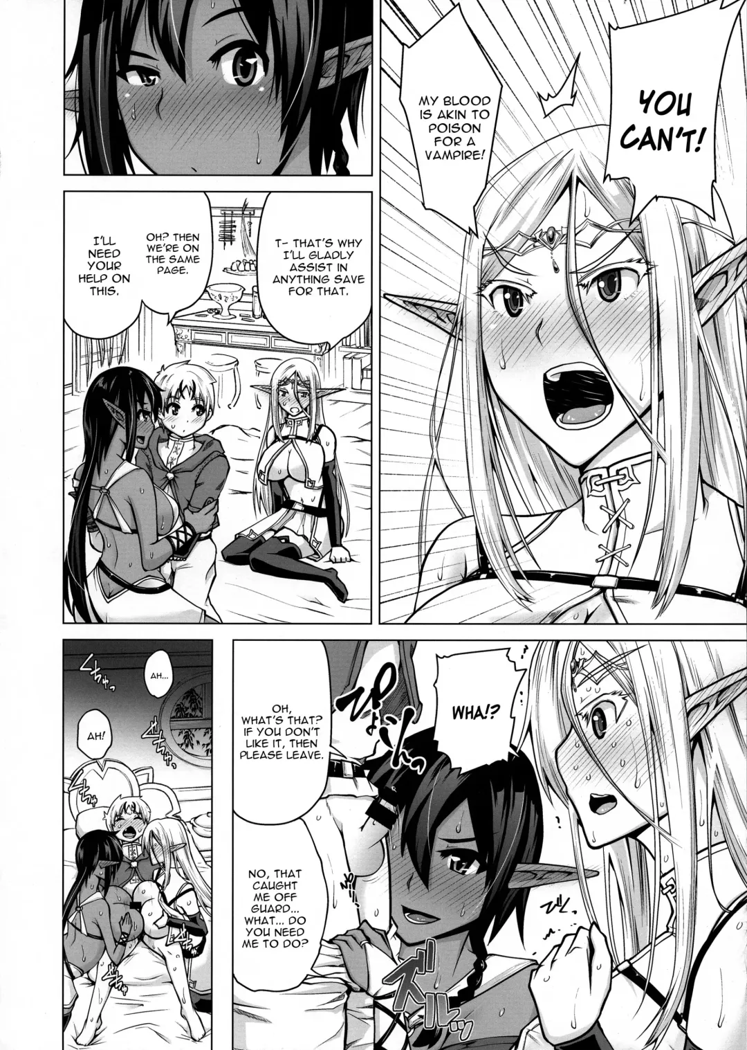[Bizen Dorobune] Junpaku Elf to Kasshoku Elf to Chiisana Kyuuketsuki Fhentai - Page 12