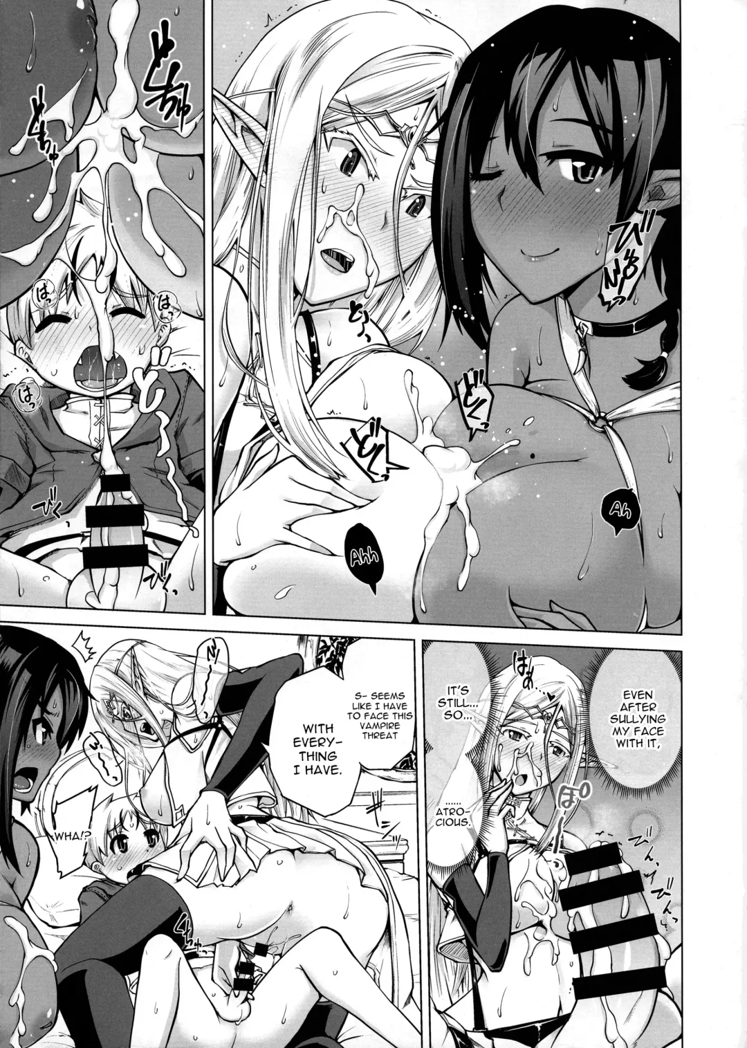 [Bizen Dorobune] Junpaku Elf to Kasshoku Elf to Chiisana Kyuuketsuki Fhentai - Page 15
