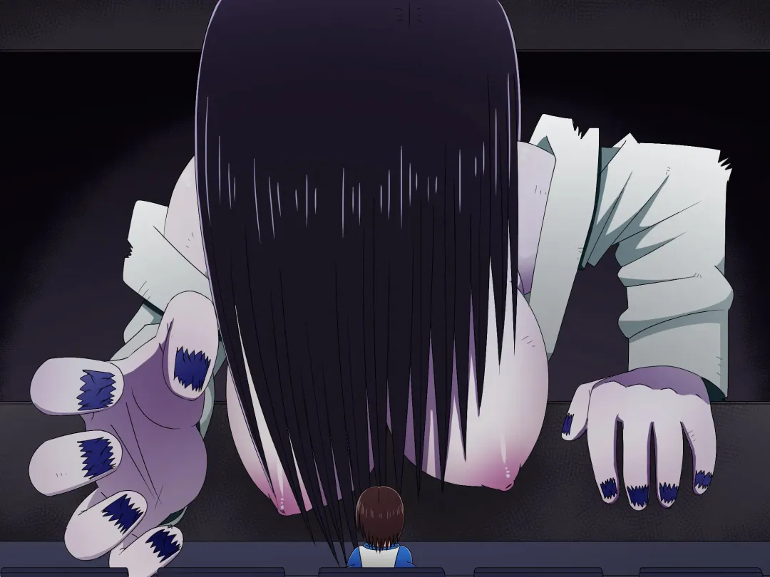 Eigakan no Screen kara Tobidashitekita Kyodai Akuryo Onna ni Okasareru Shonen no Hanashi Fhentai - Page 22