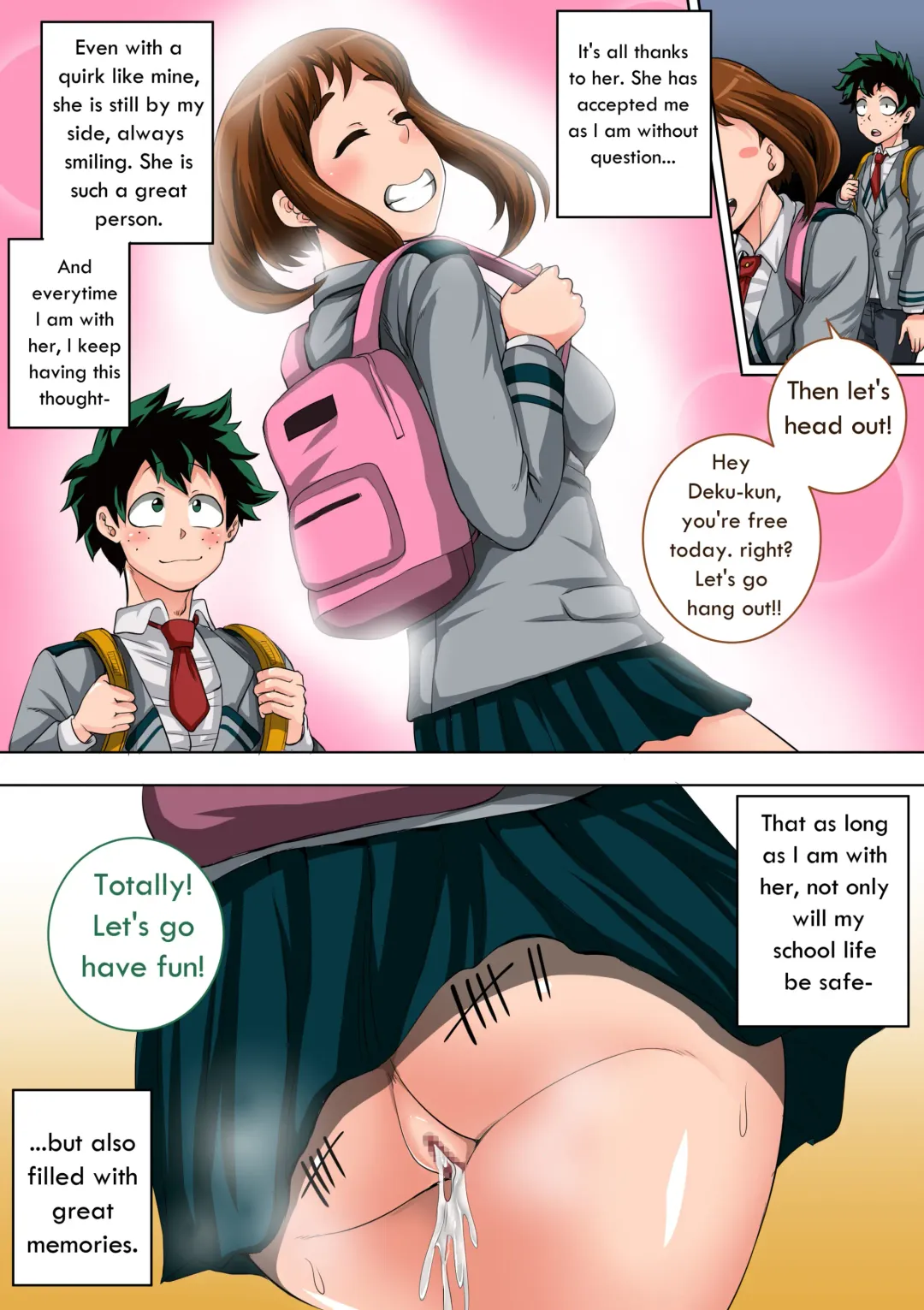 [Juna Juna Juice] Boku no Harem Academia: 3-wa Ochako Hen "Arata na SEX Friend" Fhentai - Page 53