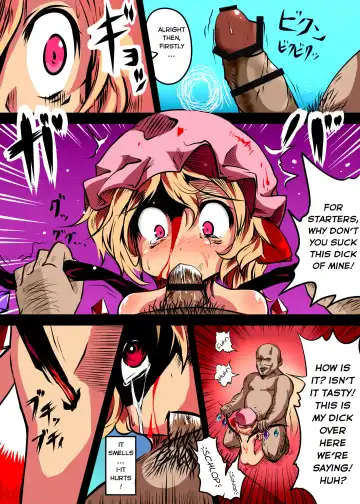 [Chakkaman] Flandre ga Debu Otoko ni Okasare te Bokkoboko ni sareru Hon | The Flandre Getting Beaten Up And Raped By a Fat Man Book Fhentai - Page 9