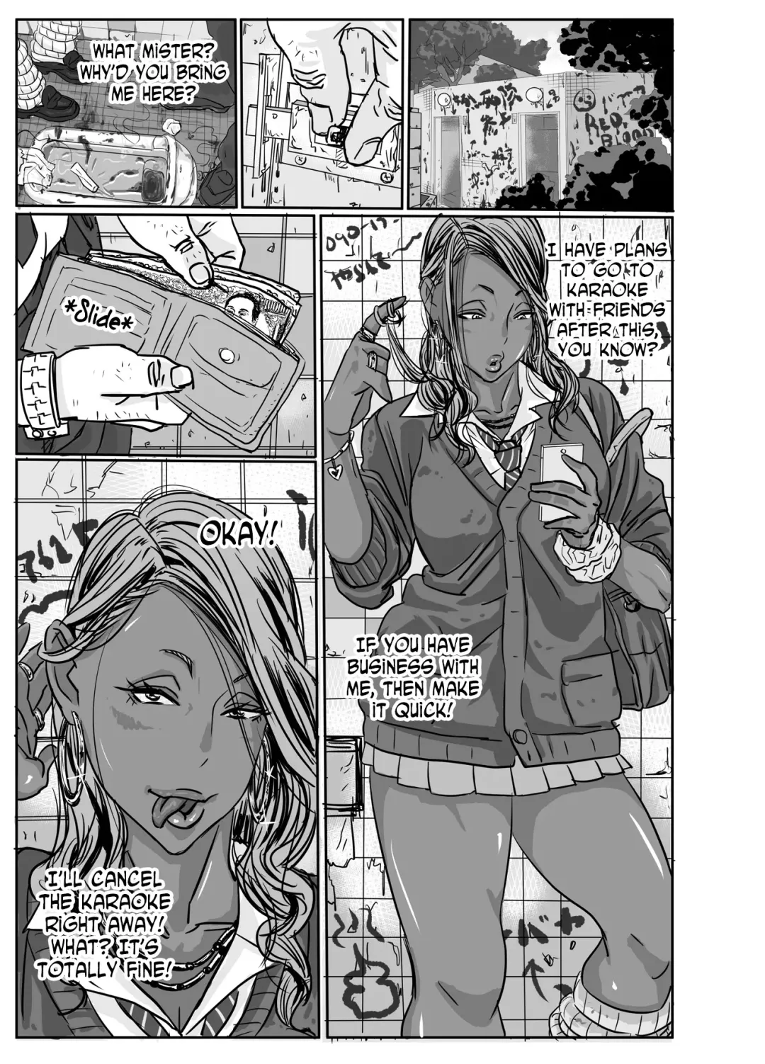 Cho ~Namaiki na Kuro Gal JK to Pakoritai Kimo Oyaji-tachi Fhentai - Page 22