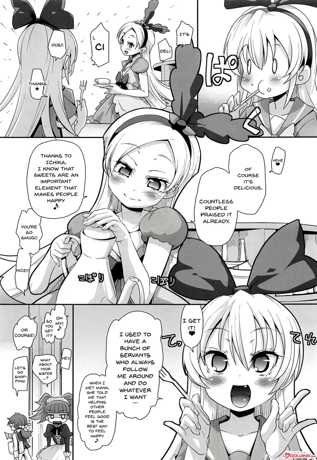 [Kakkuu] Kougekiteki Houshigata Kinpatsu Parfait-chans | Aggressive Servicing Blonde Parfait-chans Fhentai - Page 2