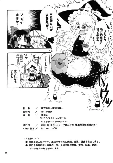 [Hanya] Touhou Meiko ~Marisa Hen~ Fhentai - Page 18