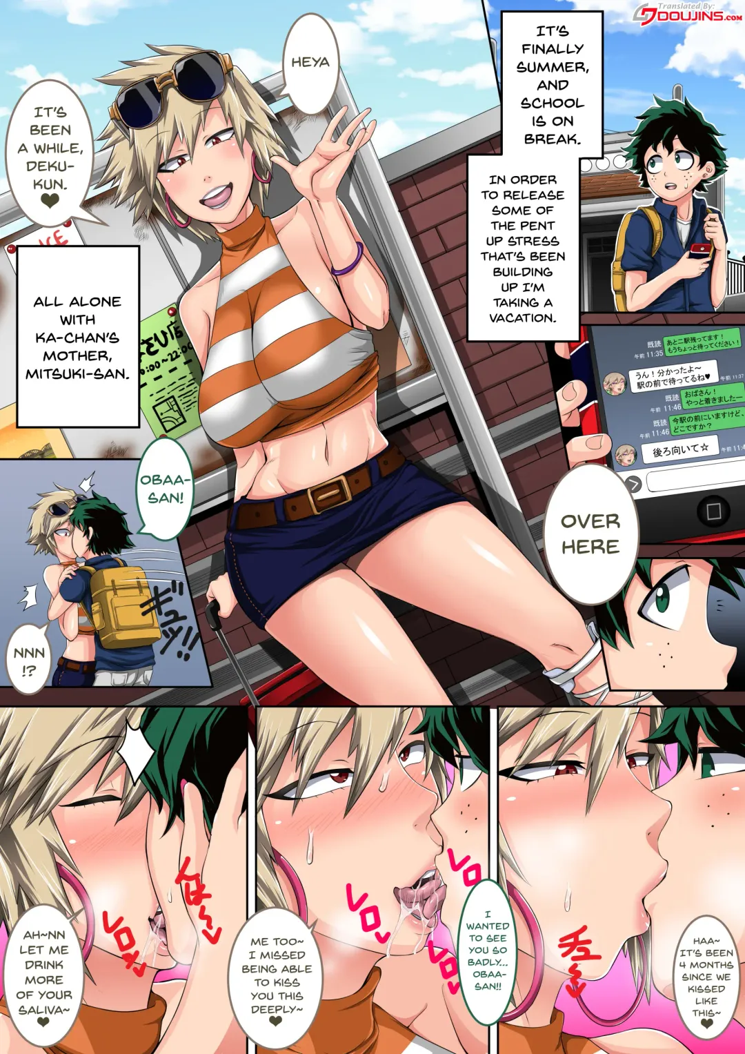 [Juna Juna Juice] Boku no Harem Academia Bakugou Mama to no Natsuyasumi "Zenpen" | My Harem Academia - Spending Summer Break With Mama Bakugou Fhentai - Page 3