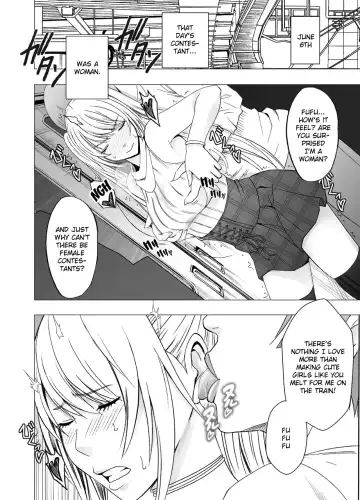 [Crimson] Densha no Naka de Onna o Ikaseru Kyougikai ni Sanka Saserareta Watashi no 1-nenkan no Kiroku Fhentai - Page 22
