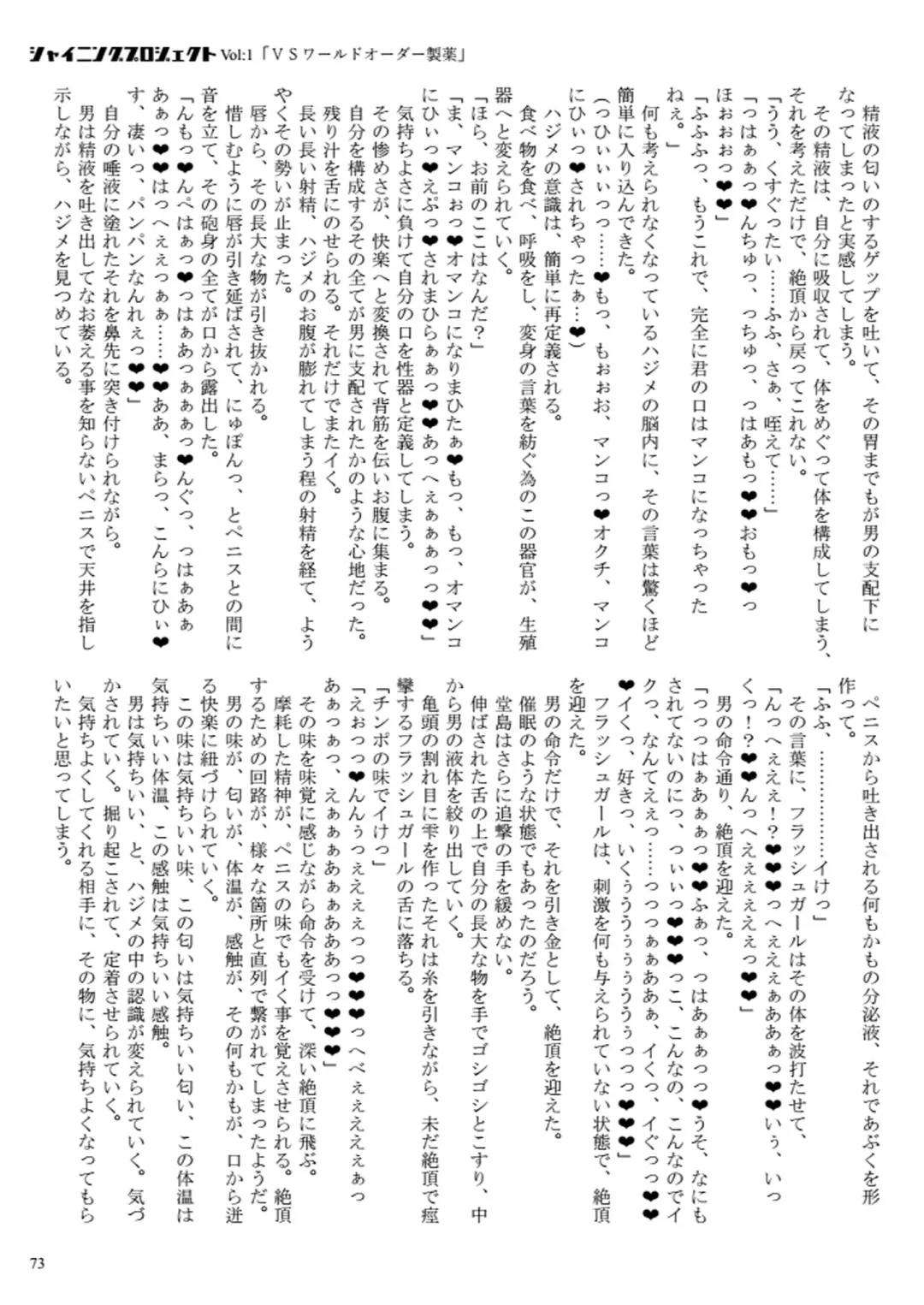 [23] Shining Project! Vol 1 "VS World Order Seiyaku!" Fhentai - Page 74