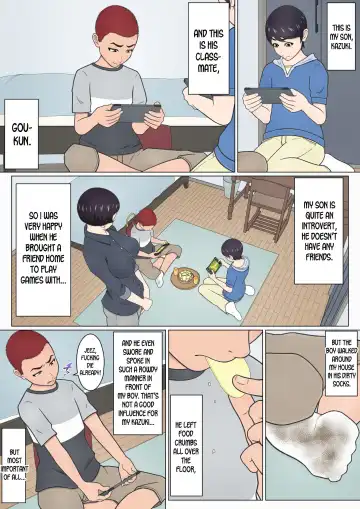 Musuko no Doukyuusei o Dorobou Atsukai Shite Shimatta Bakkari ni... ~Shitagi Feti no Warugaki ni Yowami o Nigirarete Shimatta Tsuyoki Mama~ Fhentai - Page 4