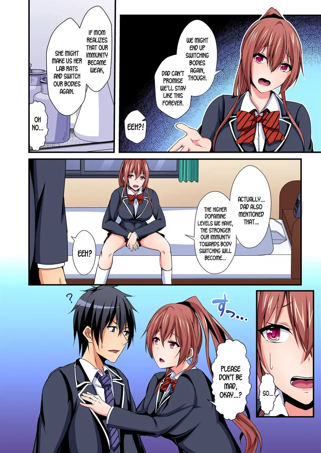 [Suishin Tenra] Irekawatte Dotabata Ecchi! ~Aya-nee no Binkan na Karada ni Ore wa Taerarenai  | Switch bodies and have noisy sex! I can't stand Ayanee's sensitive body 1-6 Fhentai - Page 111