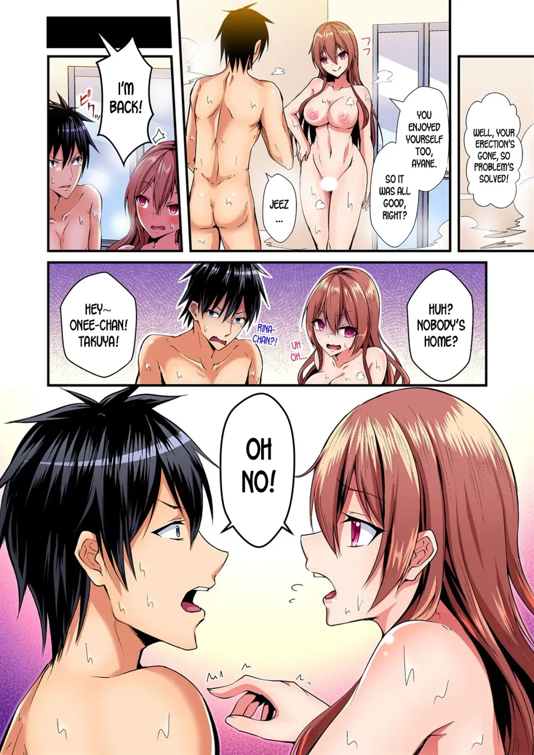 [Suishin Tenra] Irekawatte Dotabata Ecchi! ~Aya-nee no Binkan na Karada ni Ore wa Taerarenai  | Switch bodies and have noisy sex! I can't stand Ayanee's sensitive body 1-6 Fhentai - Page 50