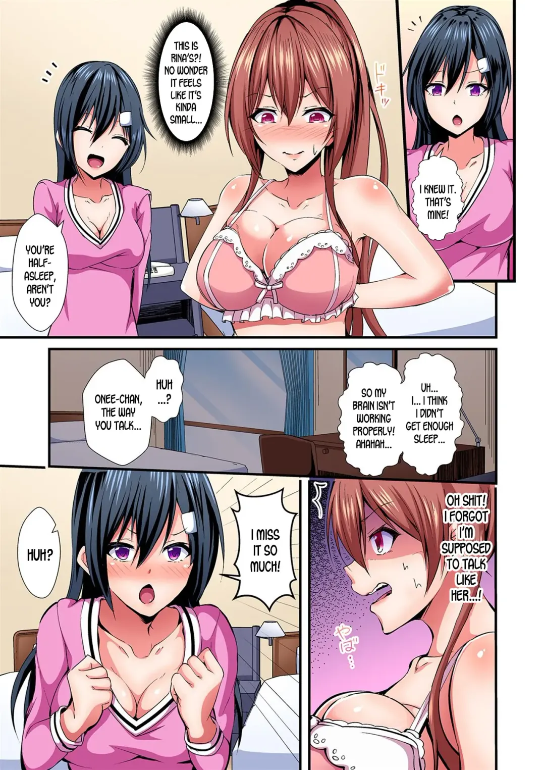 [Suishin Tenra] Irekawatte Dotabata Ecchi! ~Aya-nee no Binkan na Karada ni Ore wa Taerarenai  | Switch bodies and have noisy sex! I can't stand Ayanee's sensitive body 1-6 Fhentai - Page 58