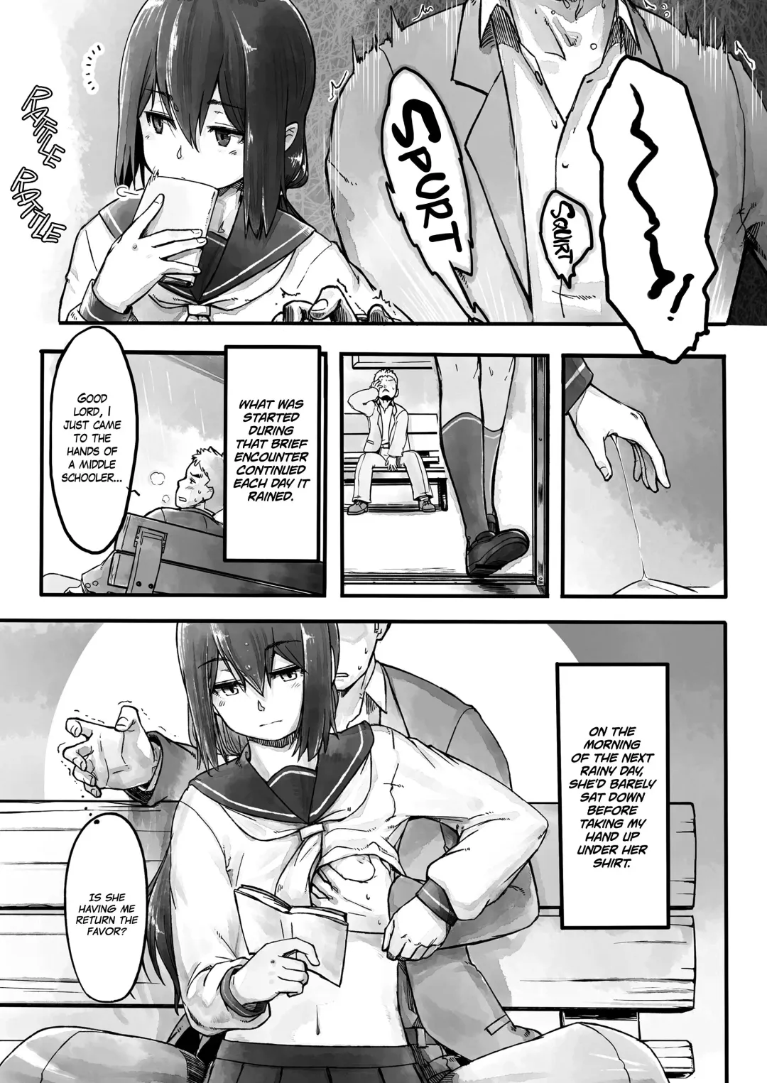 [Nogiguchi Kohiro] Ame no Hi no Nagaisu de | On a Bench, On a Rainy Day Fhentai - Page 5